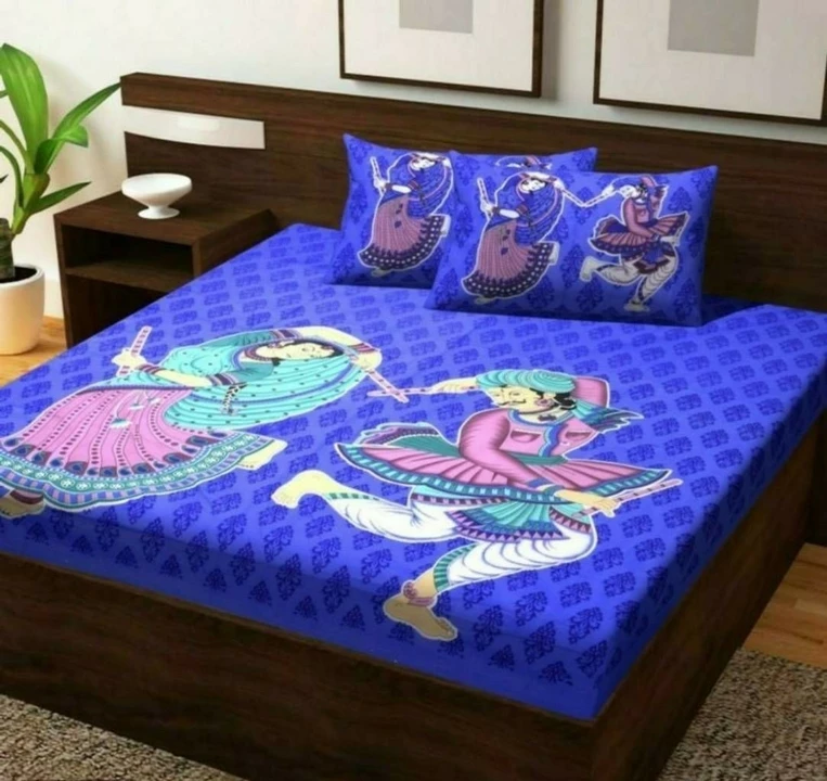 *Elegant  Cotton Printed Double Bedsheet With Pillow Covers*

 *Size*: 
 uploaded by Vini clothes on 9/10/2022