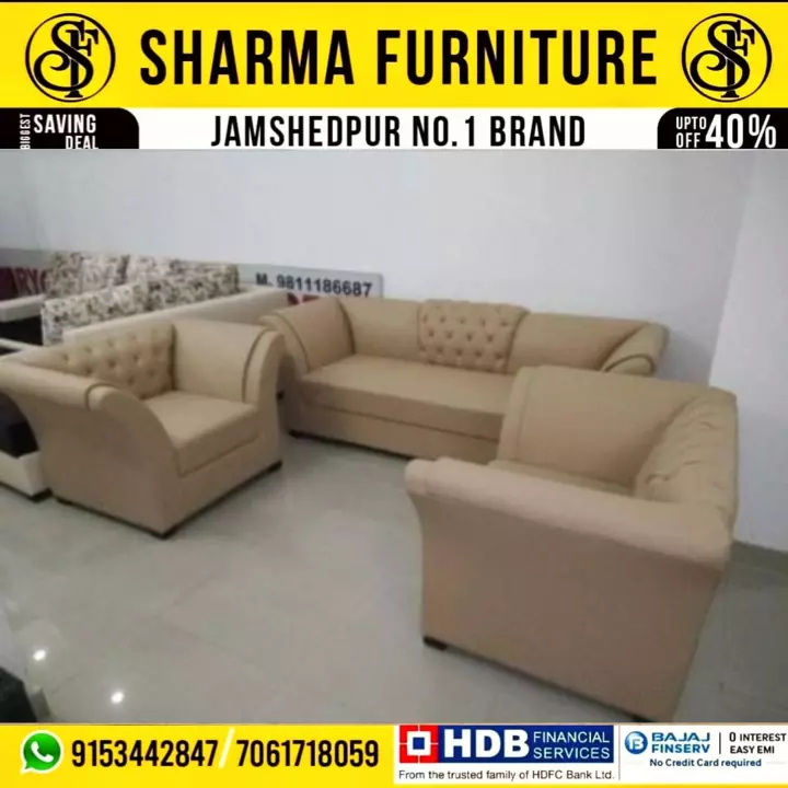 5 Seater Luxurious High Density Foam Sofa Set uploaded by Sharma furniture on 9/10/2022