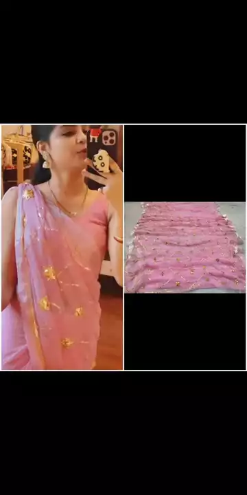 semi chiffon Satan border Saree fancy gotapatti jaal work Saree running blouse 🥰🥰


 uploaded by Lookielooks on 9/10/2022