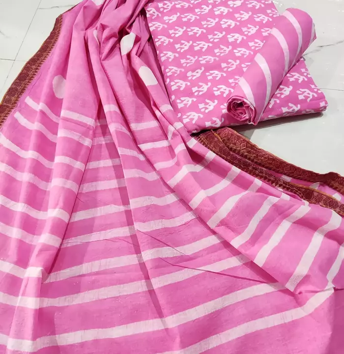 Lehriya cotton dupatta dress materials uploaded by B Prints The Factory Outlet on 9/10/2022