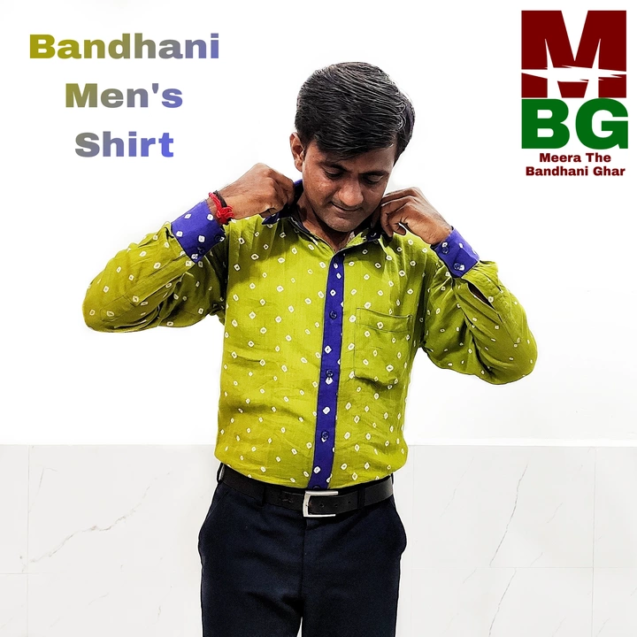 Bandhani Cotton Men's Shirt Fabric  uploaded by Meera The Bandhani Ghar on 9/10/2022