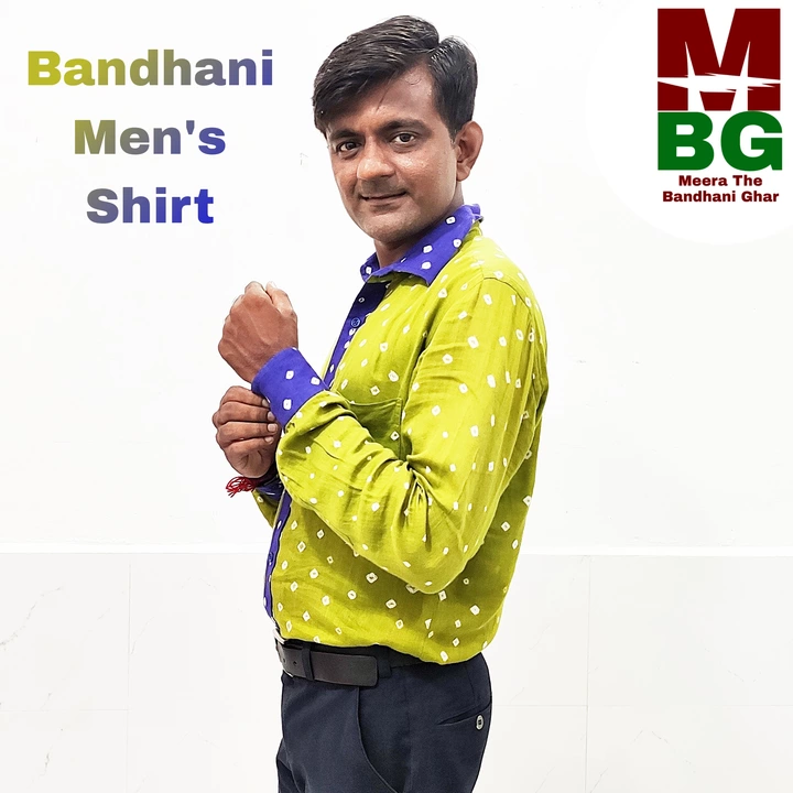 Bandhani Cotton Men's Shirt Fabric  uploaded by Meera The Bandhani Ghar on 9/10/2022
