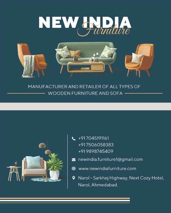 Visiting card store images of NEW INDIA FURNITURE
