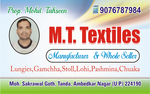 Business logo of M.T Textiles