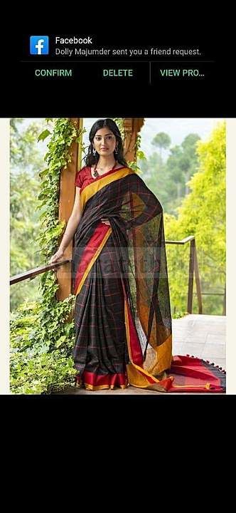 💯,%linen by linen Saree uploaded by business on 12/13/2020