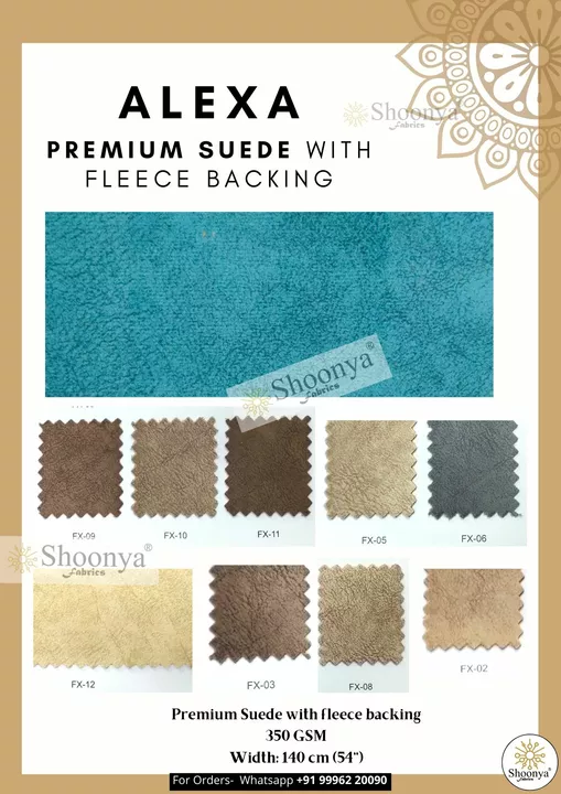 ALEXA - Premium Suede uploaded by Shoonya Fabrics on 9/11/2022