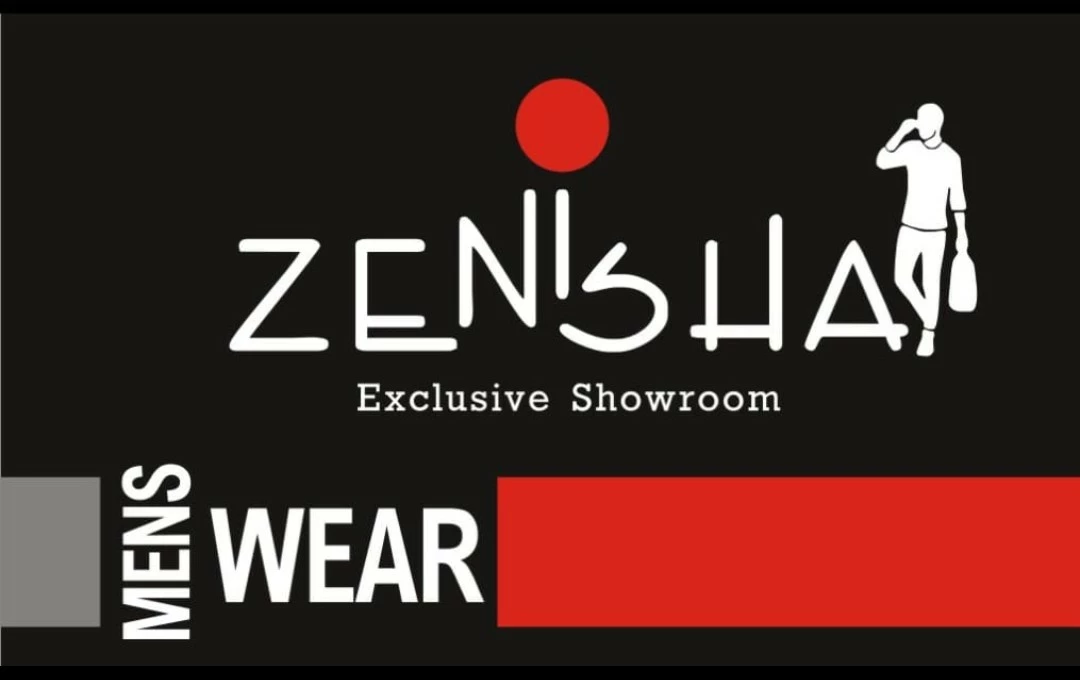 Visiting card store images of Zenisha men's wear 