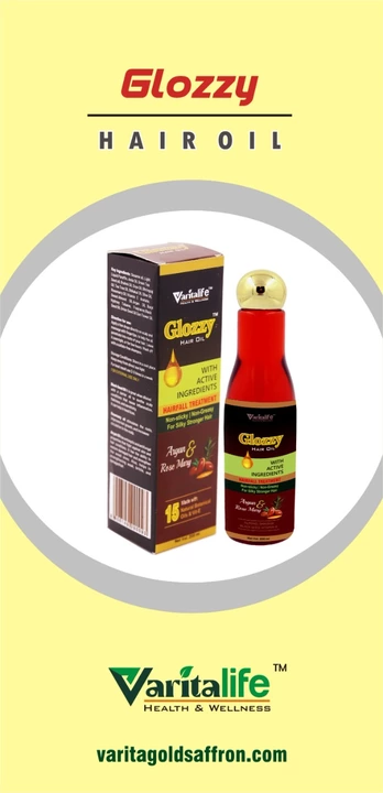 Glozzy Hair Oil for Hair Fall & Regrowth uploaded by Varitalife Private Limited on 9/12/2022