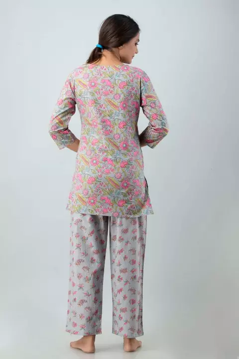 Trending Top & Bottom Night Suit Sets in Pure Cotton Cambric Hand Block & Jaipuri Printed uploaded by Morn International on 9/12/2022