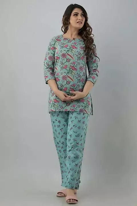 Trending Top & Bottom Night Suit Sets in Pure Cotton Cambric Hand Block & Jaipuri Printed uploaded by Morn International on 9/12/2022