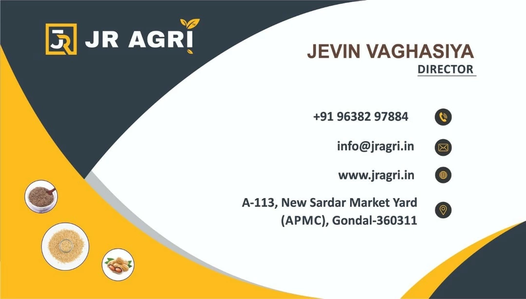 Visiting card store images of JR Agri