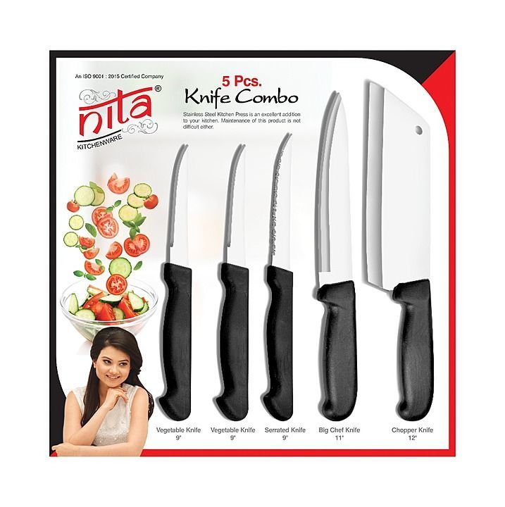 Nita 5 pcs knife set combo  uploaded by Khodiyar plastic on 12/14/2020