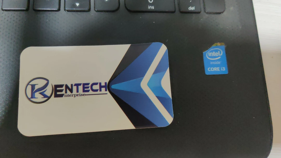 Visiting card store images of Kentech enterprise
