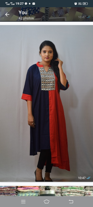 Rayon embroidery kurti  size XL and xxl price 335 uploaded by S.d.creation/clothbox on 9/12/2022