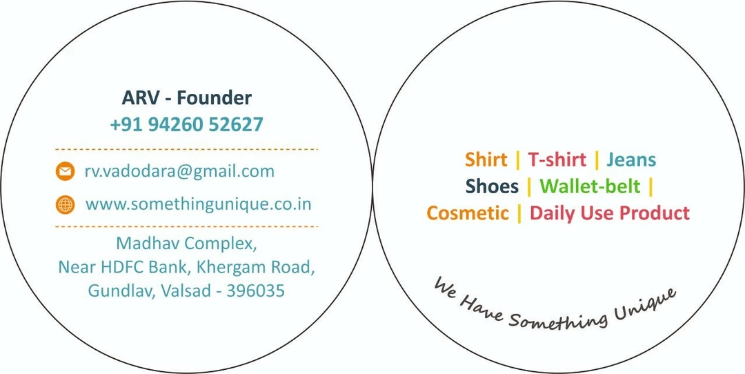 Visiting card store images of Shop with Smile
