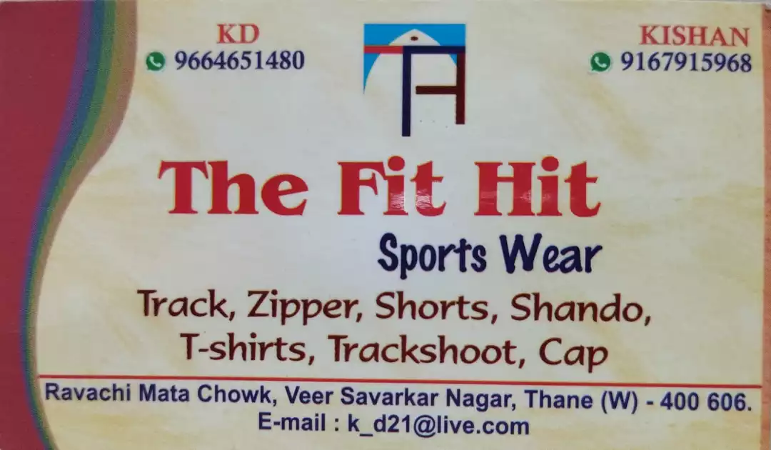 Visiting card store images of The Fit Hit