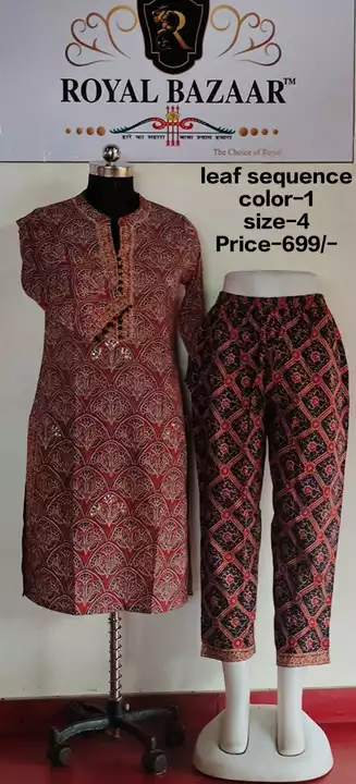 Post image Kurti with pent 
We are taking gurentee of designs and fabric if you got any type of problem then you can change within 1year 
Please contact only wholesalers
6376114270