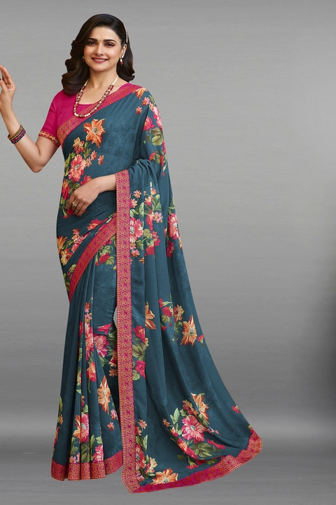 Georgette saree uploaded by business on 9/13/2022