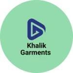 Business logo of Khalik Garments