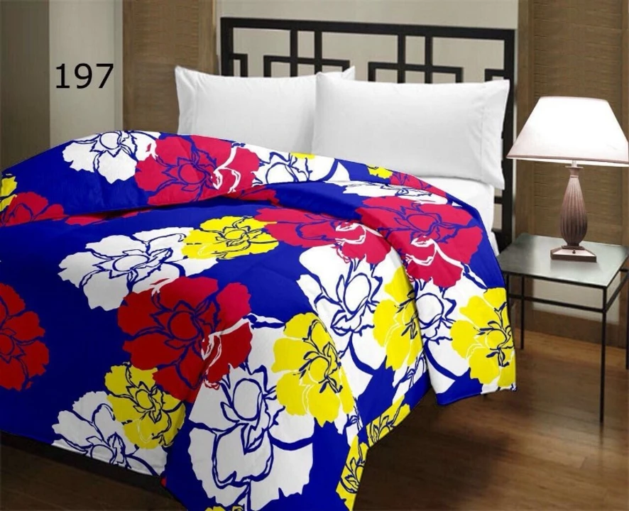 Beautiful Polly cotton floral print reversible dohar /AC blanket uploaded by Porwal Handloom House on 9/13/2022