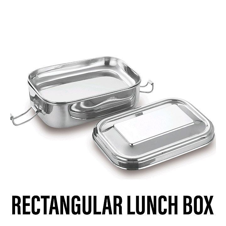 Rectangular lunch box uploaded by SAVITHA METAL on 6/26/2020