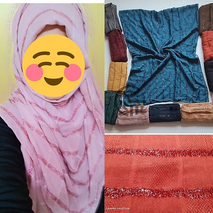 cotton scarf with shimmer  uploaded by Bushra collection  on 12/15/2020