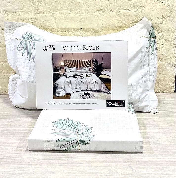 Post image *item name :           WHITE RIVER  KING*

 My what's up no 7793835789

Size : king. ( 100 by 108 inches ) 

Brand : solitaire

Fabric : 100% Reactive cotton      

Skin friendly 

Soothing yet attractive designs 

To give your room a refreshing look



Content : king sized Bedsheet 
2 pillow covers 

  Wght 2kg minus



#eyecatching and soothing designs