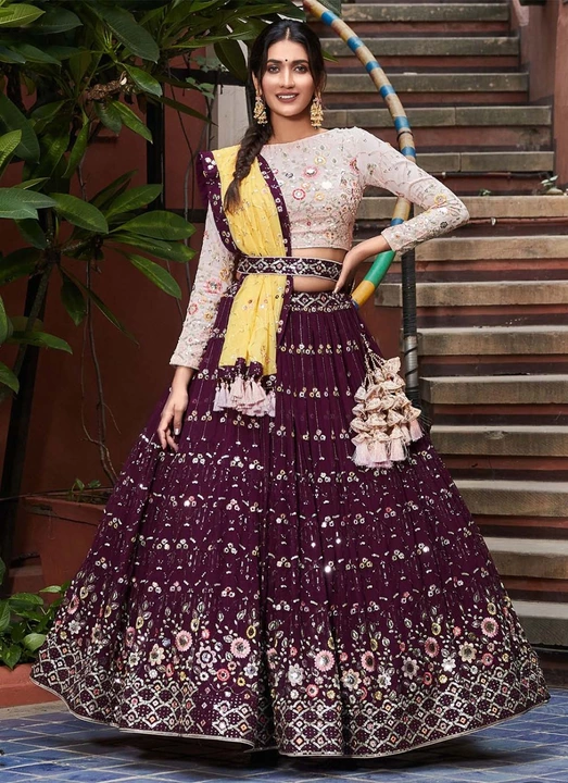 Readymade Lehenga with stitched blouse and dupatta uploaded by business on 9/13/2022