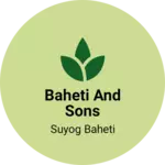 Business logo of Baheti and Sons