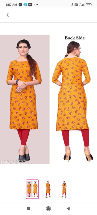 Women's Regular Fit Crepe Aline Kurti
Name: Women's Regular Fit Crepe Aline Kurti
Fabric: Crepe
Slee uploaded by business on 9/14/2022