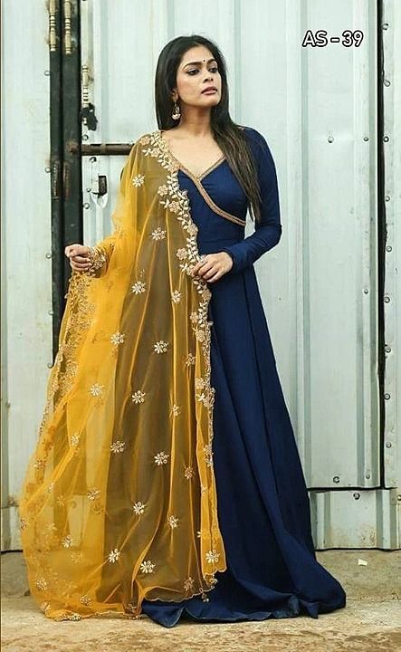 🛍️ *New Embroidered Georgette Gown  Best Quality* 🛍️

Code :  *AS-3️⃣9️⃣*  

💃  *Gown*

Fabric :  uploaded by business on 12/16/2020