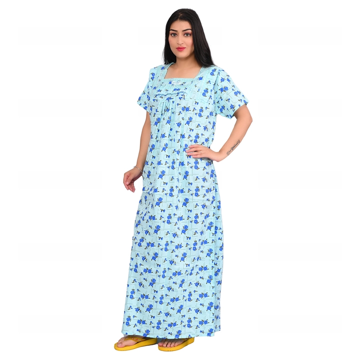 Women cotton printed nighty  uploaded by business on 9/14/2022