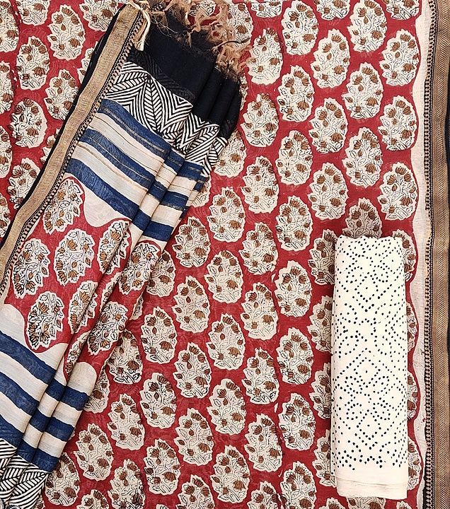 Handblock Printed Maheshwari pure suit
Contact :  uploaded by business on 12/16/2020