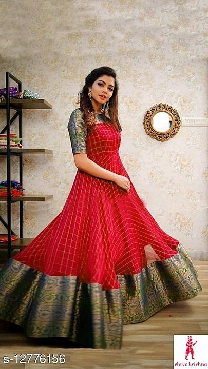 Beautifull red colored cotton designer gown
Fabric: Cotton
Multipack: 1
Sizes:
S (Bust Size: 34 in,  uploaded by business on 12/16/2020