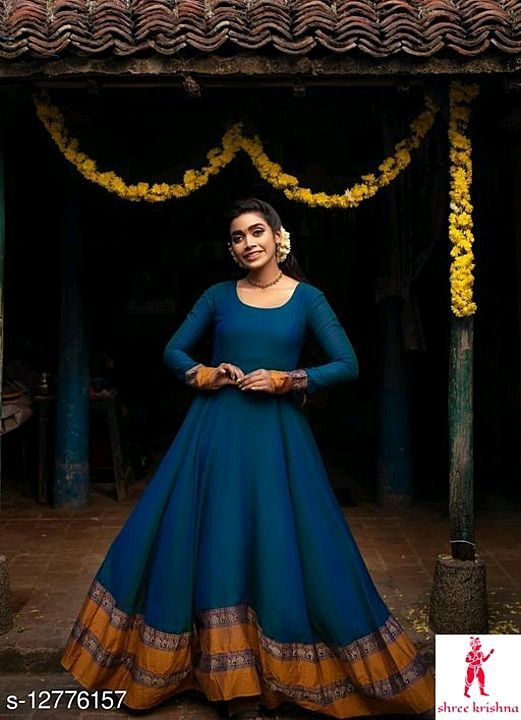 Beautifull teal blue colored georgette designer gown
Fabric: Georgette
Multipack: 1
Sizes:
S (Bust S uploaded by business on 12/16/2020
