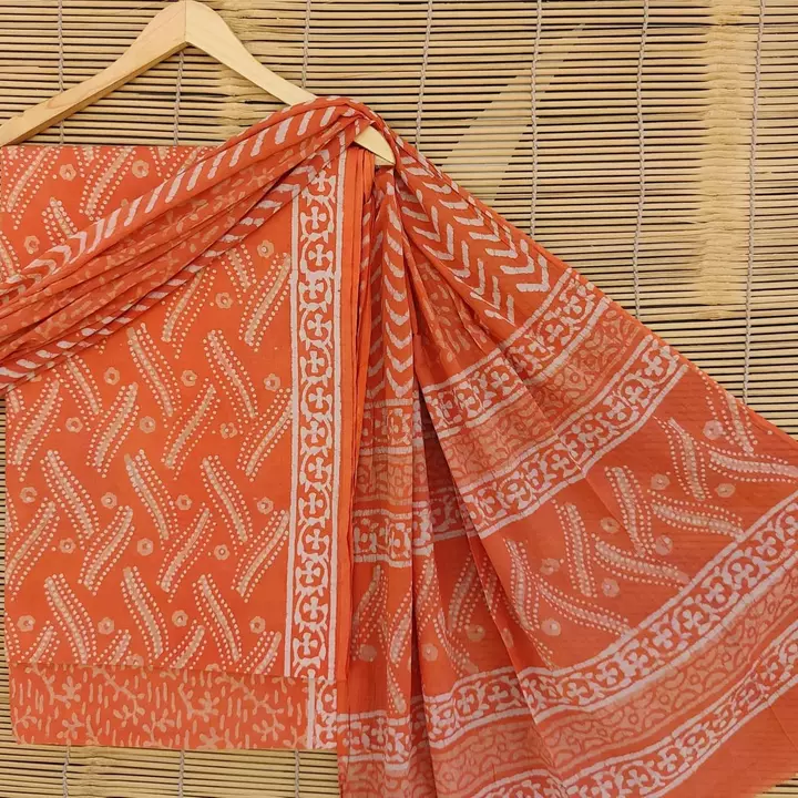 Cotton suit uploaded by Hand block printed sarees on 9/14/2022