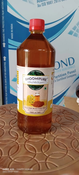 Cold pressed yellow mustard oil uploaded by Bhoomipureoils on 9/14/2022