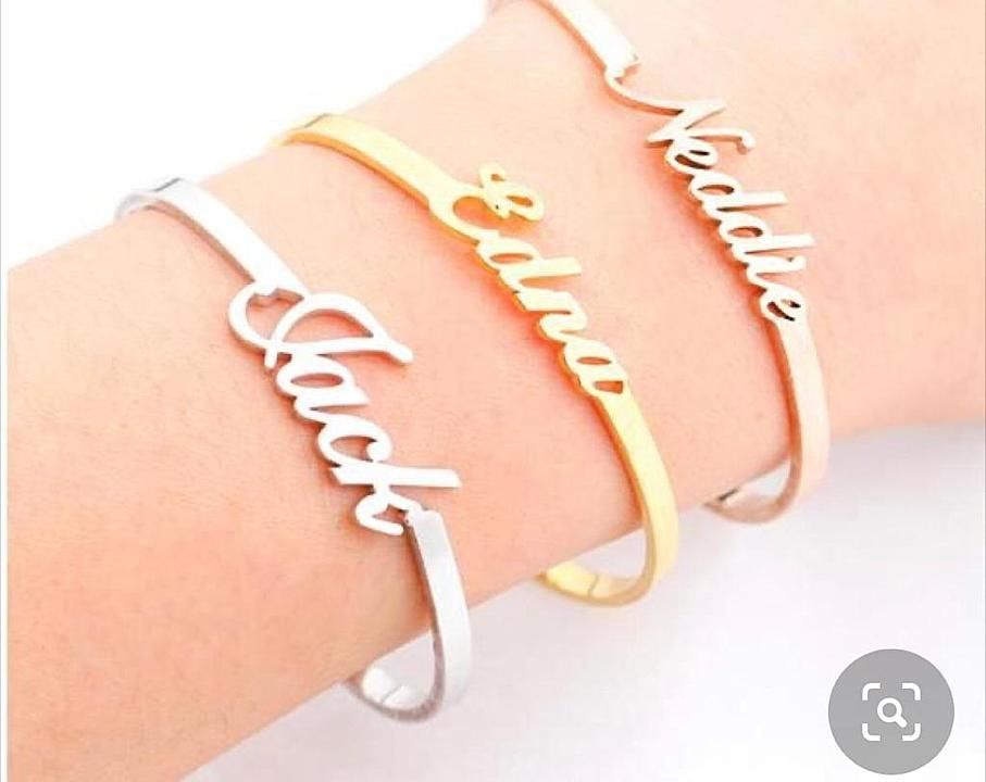 Customised name bracelet..
U can make it any name u want.
 uploaded by business on 12/16/2020
