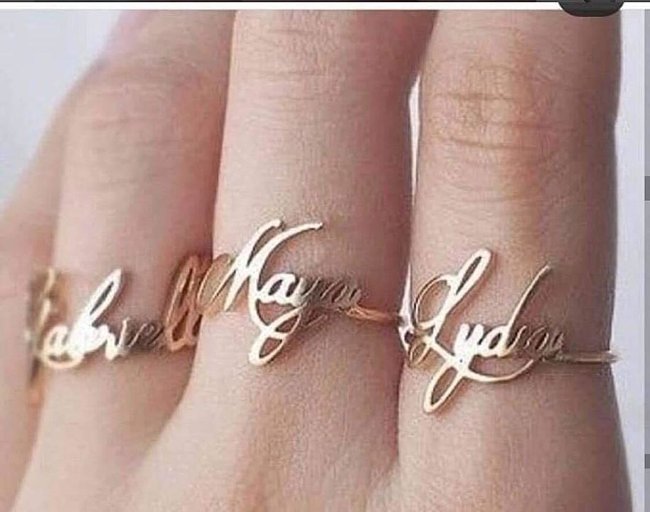Customised name rings.
U can make it any name u want uploaded by business on 12/16/2020