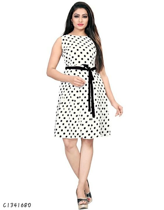 women's printed crepe dress uploaded by business on 12/17/2020