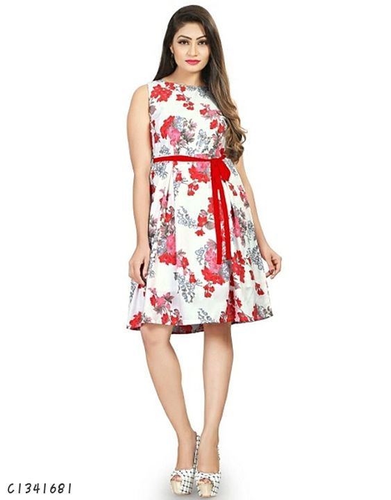 women's printed crepe dress uploaded by Itsnewfashion_ on 12/17/2020