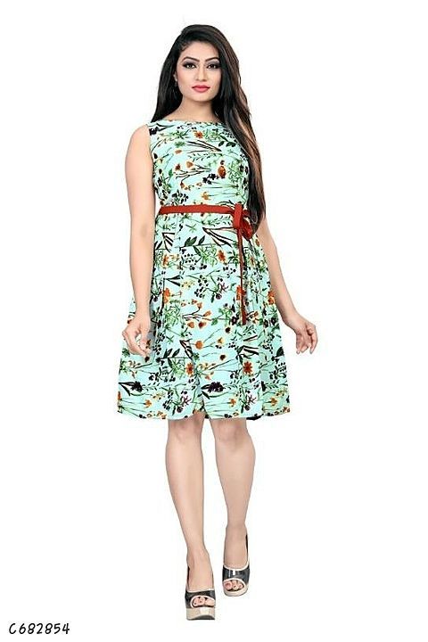 women's printed crepe dress uploaded by Itsnewfashion_ on 12/17/2020