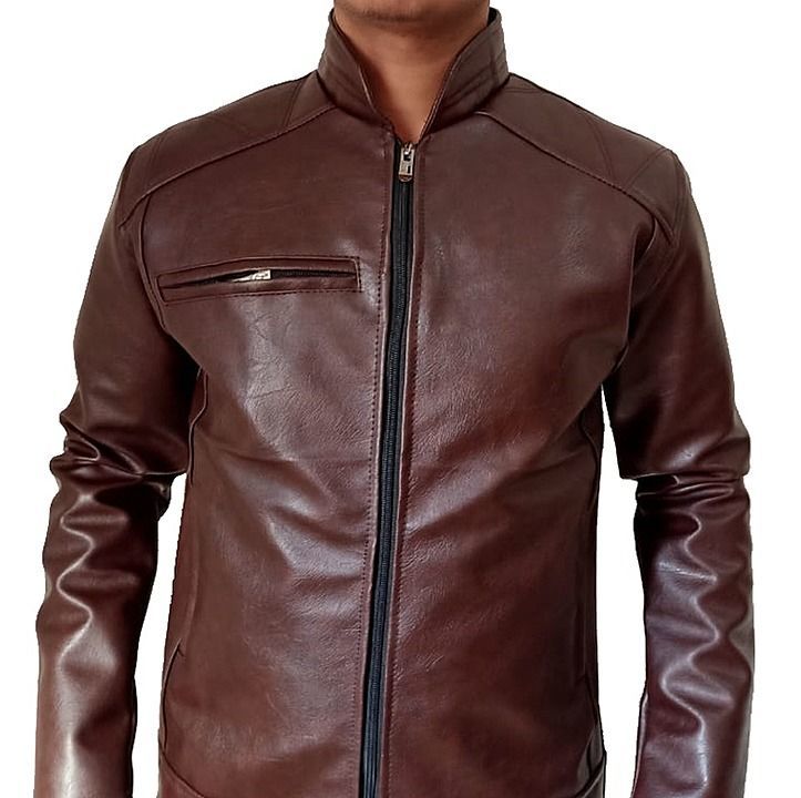 Fuax Leather Jacket Brown Color uploaded by business on 12/17/2020