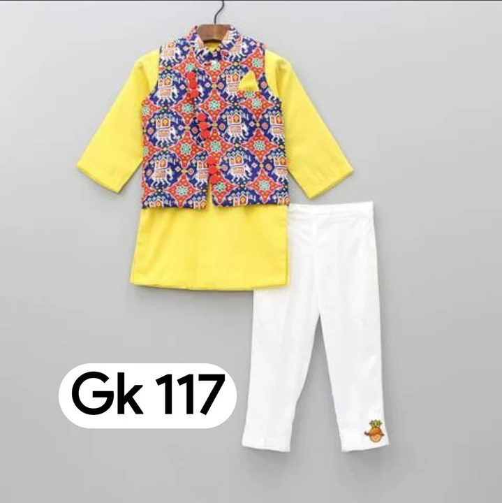 Toddler baby boy party wear kurta Printed   Prince Dresses uploaded by business on 9/15/2022