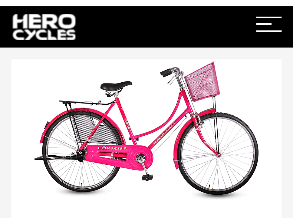 HERO EMPRESS 26 T PINK uploaded by DHAMU CYCLE SHOP on 12/17/2020