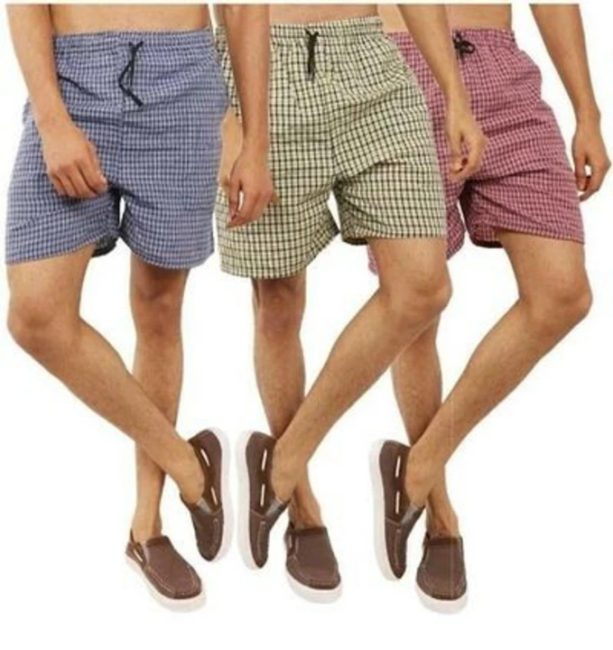 *Pack Of 3 Checked Cotton Boxers* *Price. 350* *Free Shipping Free Delivery* *Color*: Multicolour uploaded by SN creations on 9/15/2022