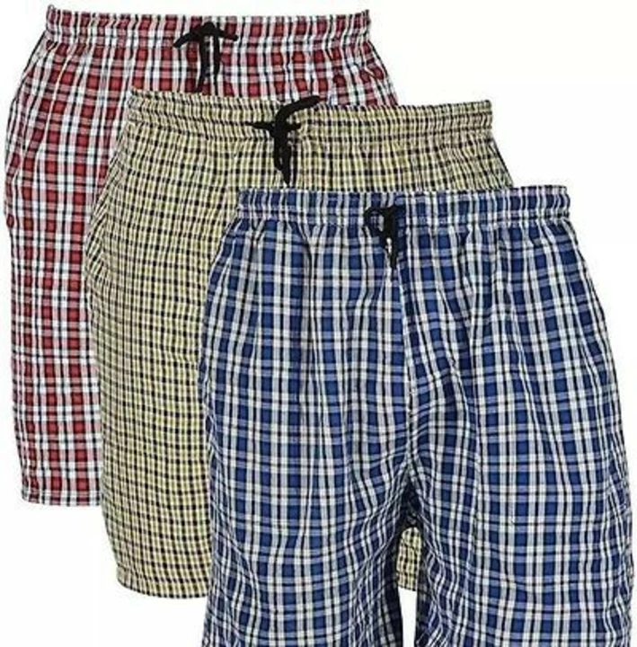 *Pack Of 3 Checked Cotton Boxers* *Price. 350* *Free Shipping Free Delivery* *Color*: Multicolour uploaded by SN creations on 9/15/2022