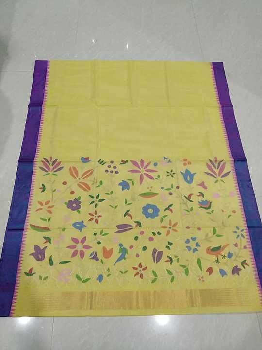 Khadi cotton jamdhani pallu work saree uploaded by Khadi Cotton Sarees  on 12/17/2020