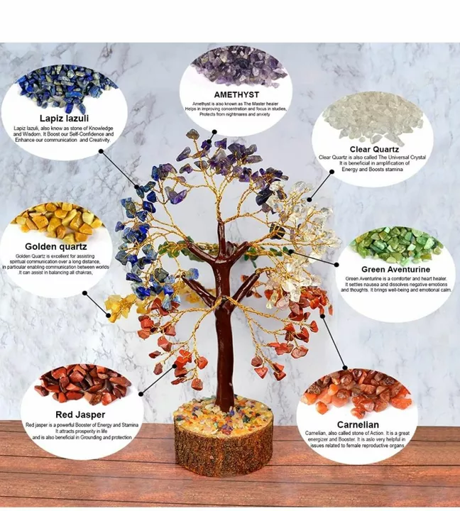 7 Chakra Stone Tree of 300 Bits super quality fancy designs available for sell  uploaded by business on 9/16/2022