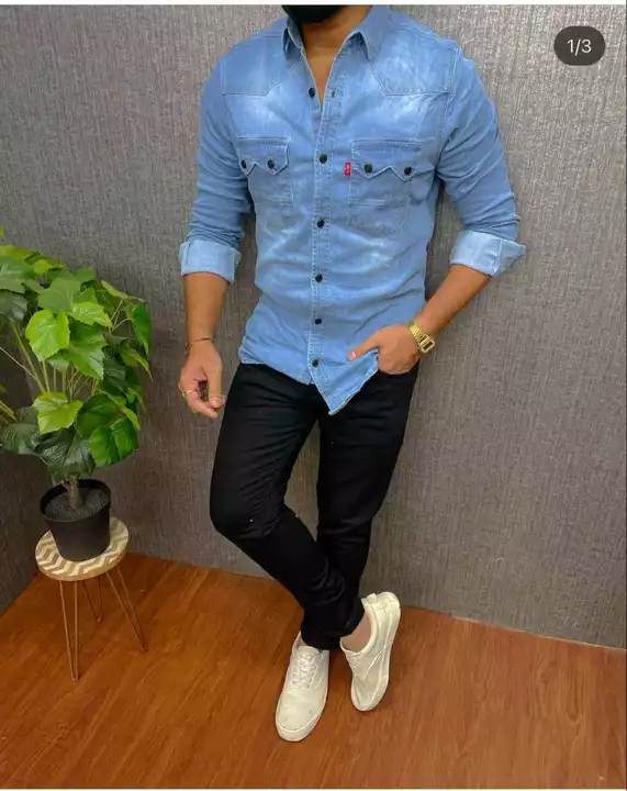 Product image with price: Rs. 335, ID: men-s-denim-shirt-15875169